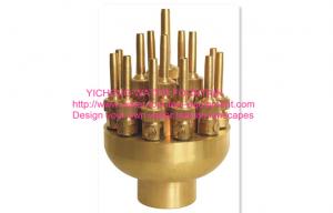 China Copper Adjustable Flower Water Fountain Nozzles For Pond / Garden on sale