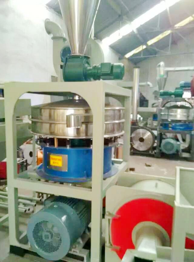 PE Industrial Powder Grinder Energy Saving Double Shaft Compact Structure