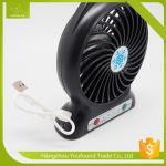 BS-5600 Battery Operated Mini Fan USB Cord Charging DC Small Plastic LED Table
