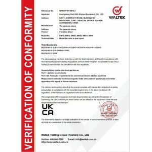 Guangdong Chef PRO Kitchen Equipment CO., LTD Certifications