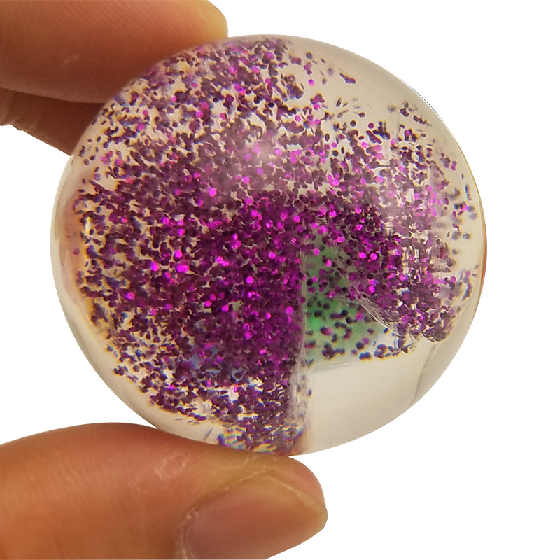 colorful glitter UV light resin ball glow for kids christmas gift