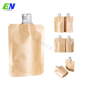 Quality 1L Eco Friendly Biodegradable Kraft Refill Spout Pouch Liquid Hand Soap Stand Up Bag wholesale