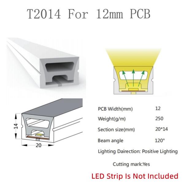 Top Bending Warm White Neon Flex DC 12V IP65 Waterproof 8x16mm 120 LEDs/M Full Bundle