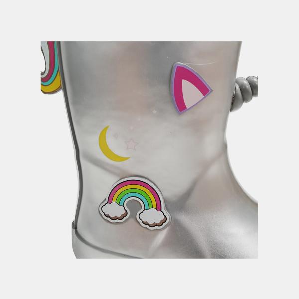 Lightweight Waterproof 3D Unicorn Rainbow Boots