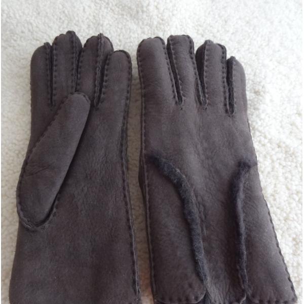 Genuine leather gloves fur gloves winter double face shearing gloves