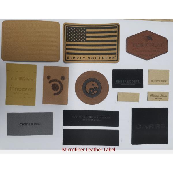 Handmade PU Leather Tags Embossed Debossed Logo For Bags Shoes Pants