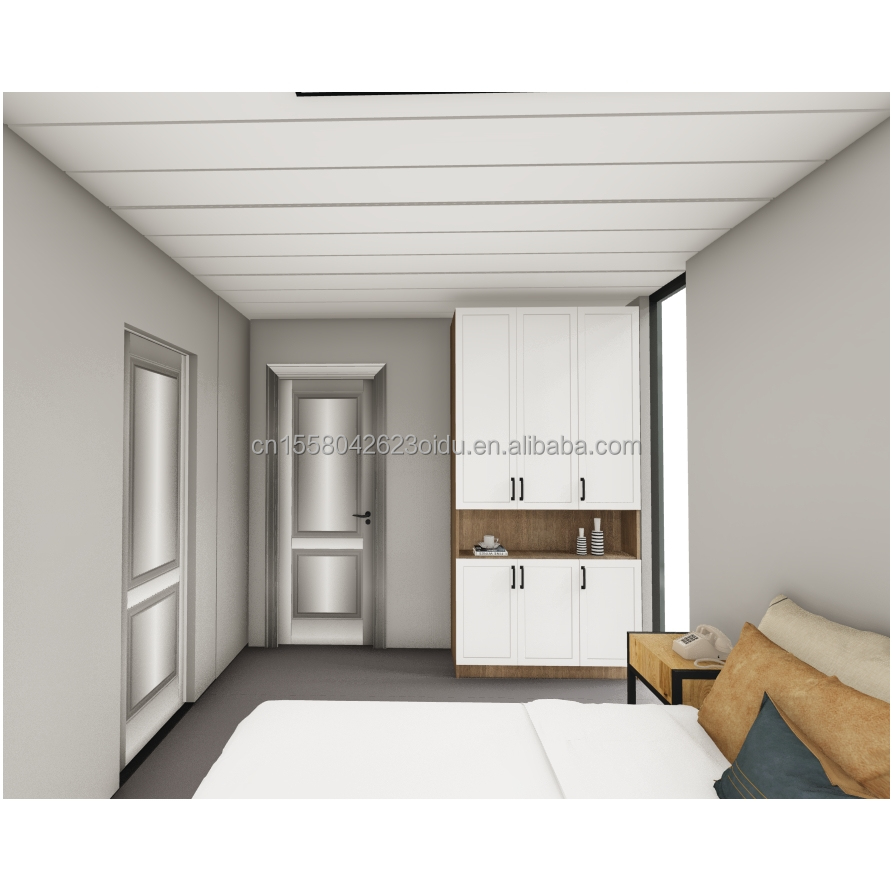 20ft or 40ft Portable Tiny Home Prefabricated Light Steel Villa Modular Prefab Houses with Galvanized Steel Square Tubes