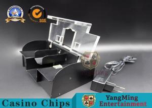 Quality 1 - 2 Deck Casino Poker Dedicated Card Shuffler With Metal Iron Transparent Cover wholesale