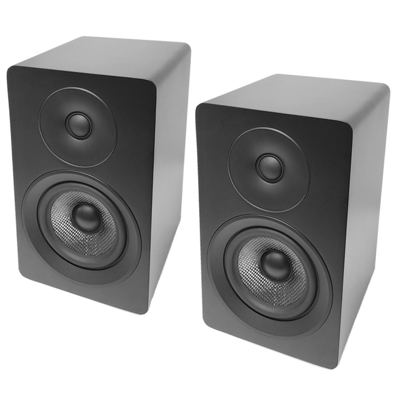 Compact 2 Way Bookshelf Speakers 4 Inch Surround Sound Woofer Speakers For Home Theater