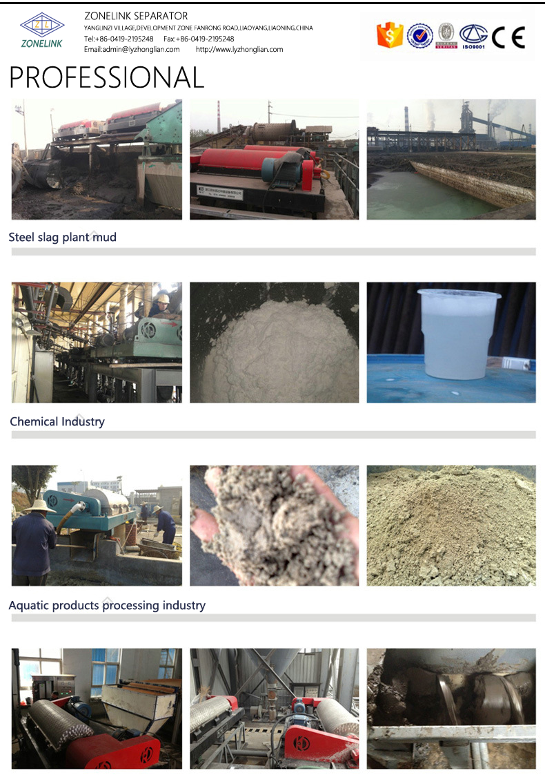 stainless steel 316L whey fines Herbal s Screw sedimentation decanter centrifuge for wastewater treatment
