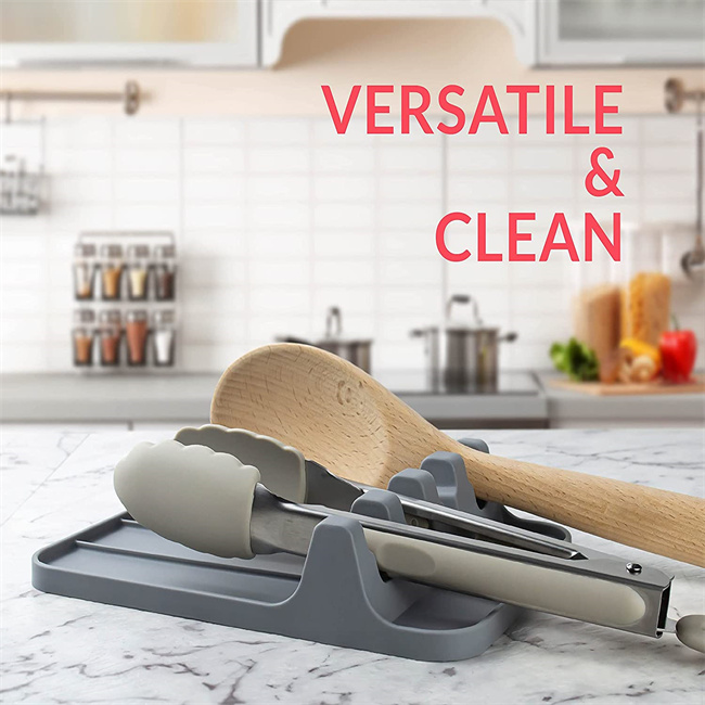 Nonpourus Heat Resistant Utensil Rest , Silicone Utensil Holder