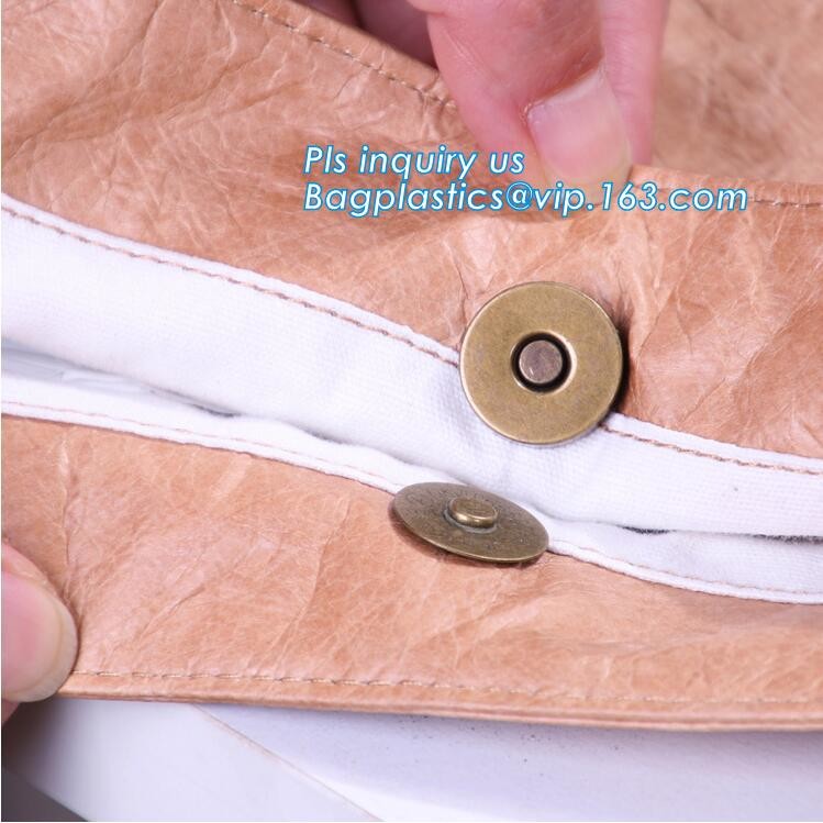 Custom Eco friendly tyvek Lunch bag Insulated Cooler bag,tyvek kraft paper insulated aluminum foil lunch box bag with sn