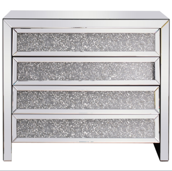 Custom Crystal Mirrored Buffet Modern Design Furniture for a Modern and Sophisticated Home