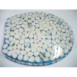 Quality cobble stone poly resin toilet seat wholesale