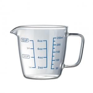 Quality 8oz 16oz Borosilicate Glass Coffee Measuring Cup Graduated Beaker With Handle wholesale