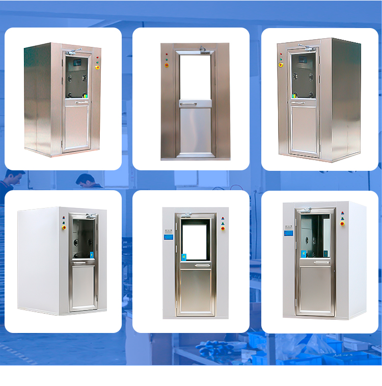 Double Blowing Industrial Air Shower Wind Speed Adjustable Flow Hood Air Shower