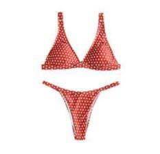 Quality 2018 new summer sexy Women bandage polka dot Bikini set Swimwear Bathing Suit Triangle women lace wholesale