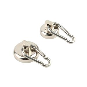 Quality Round Neodymium Hook Magnet Industrial Magnetic Hooks With A2 Steel wholesale