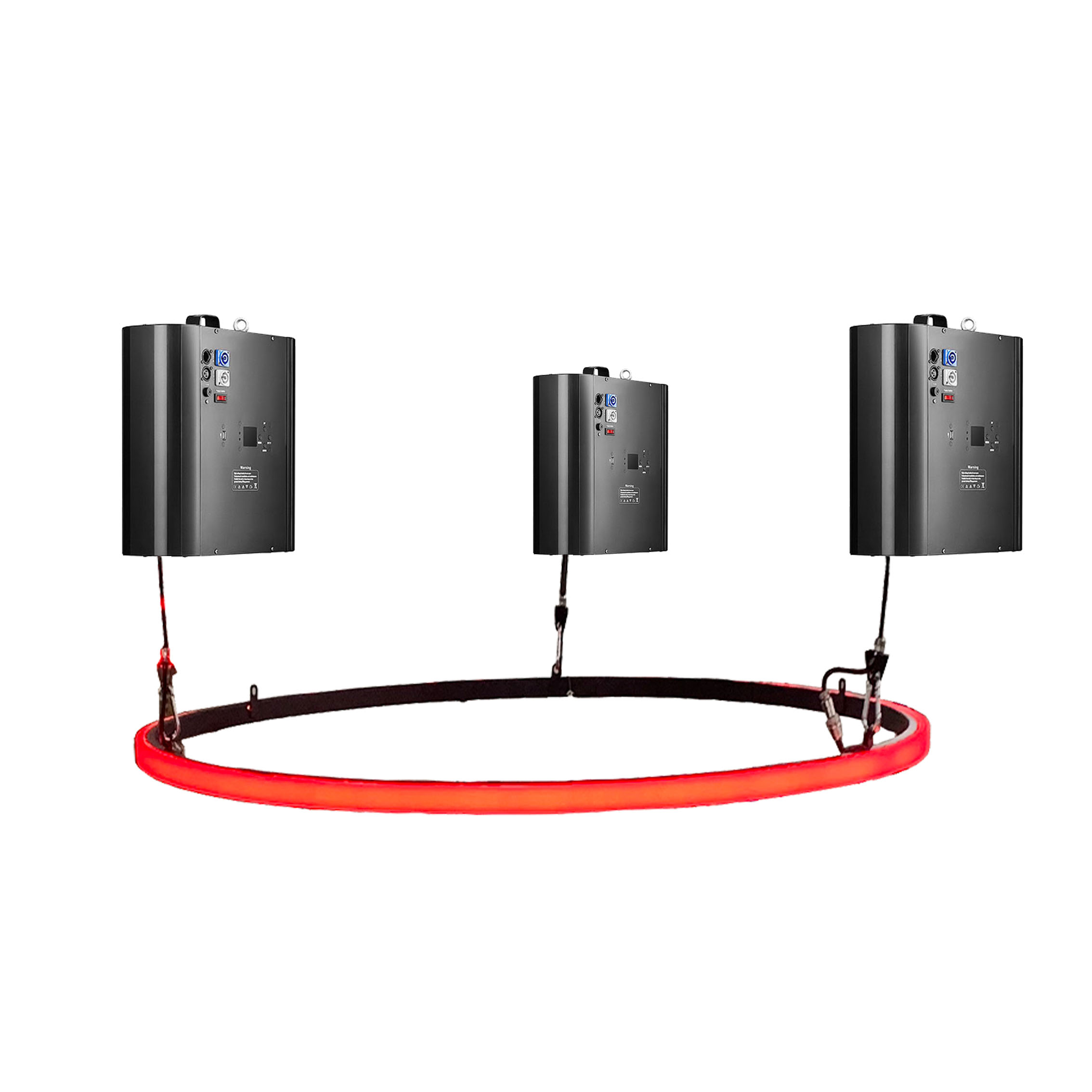 dmx winch led kinetic ball triangle tube