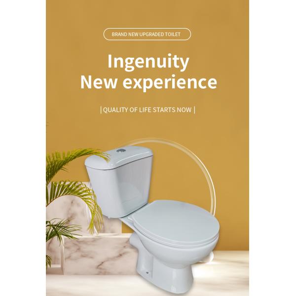 Sanitary Ware Two Piece Toilets French Water System Wash Down 1pcs Toilet With Basin