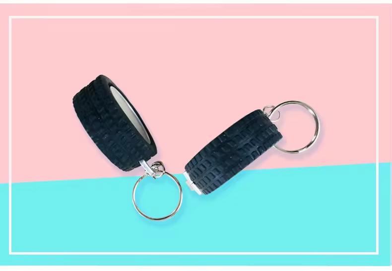 Wintape Custom 1m Tyre Shaped Keychain Metal Tape Measures Mini Portable Body Soft Measuring Tape