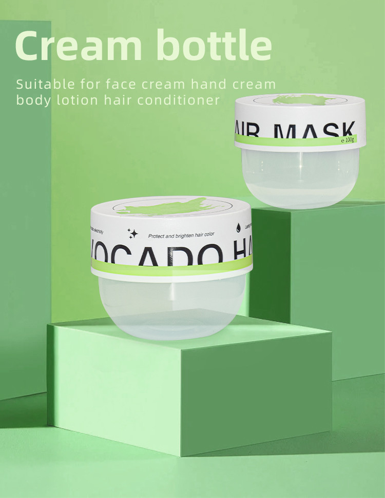 100g 240g PP Round Cream Jar Skincare Body Lotion Scrub Cosmetic Jar Container