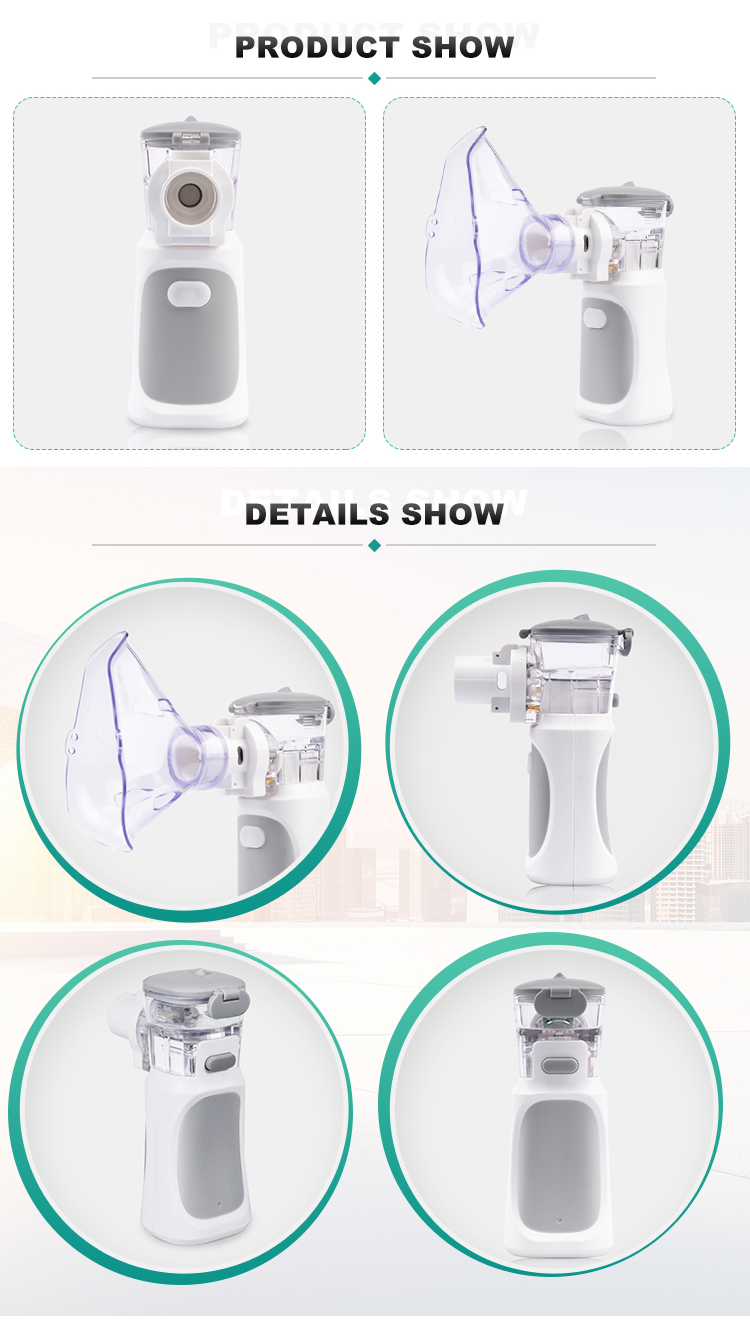 Luxury Mini Portable Mesh Nebulizer USB Compression Machine Two AA batteries