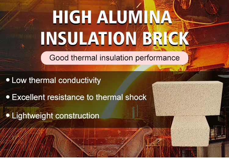 Custom High Alumina Insulation Brick 0.5 - 1.3g/cm3 Lightweight Insulating Fire Bricks