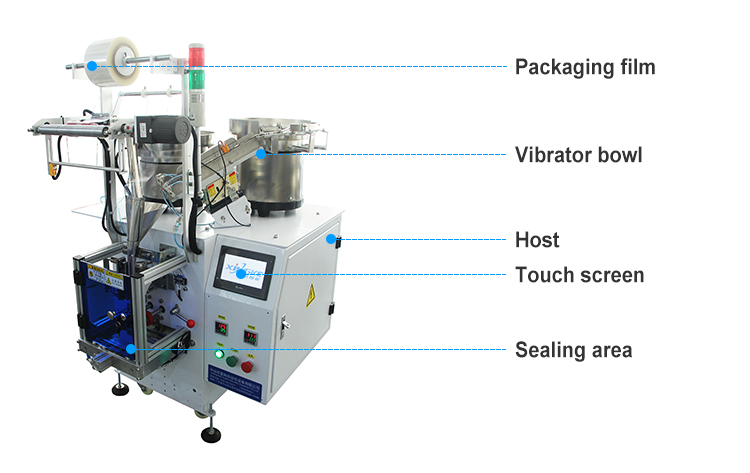 Durable Automatic Hardware Packaging Machine For Small Parts Dowel Screw Bolts Nails