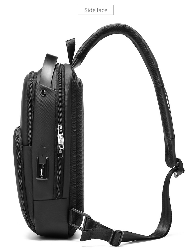 High quality printed logo new casual Shoulder Sling Crossbody Bag Custom logo Travel Men's Chest Bags
