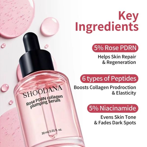 OEM Private Label PDRN Collagen Peptides Hyaluronic Acid Anti-Wrinkle Plumping Serum Glowing Hydrating Firming Skincare