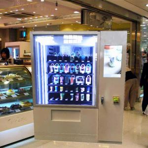 Quality 24 Hours Coin Operated Milk Soda Vending Machine For Snack Drink with Advertising Display wholesale
