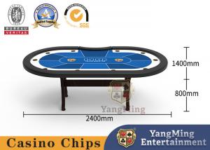 China Customized Design Gambling Table For Poker Matches Texas H Shaped Table Legs Solid Wood on sale