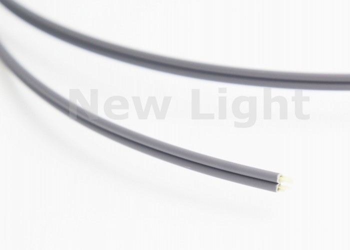 Gray Single Mode Duplex Fiber Optic Cable 3 mm Outer Diameter For Indoor