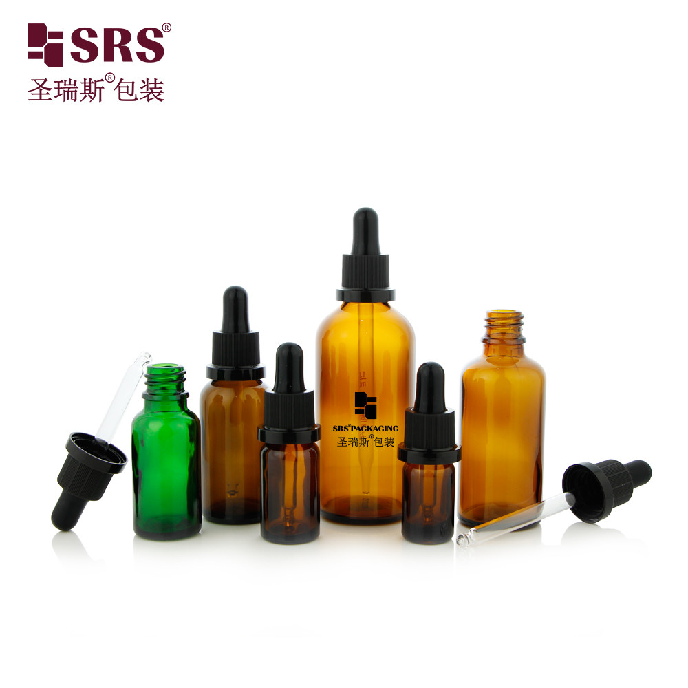 D012 Economical Semi Transparent Colored Glass Dropper Bottle For Perfume Oil Skincare Body Serum Packaging