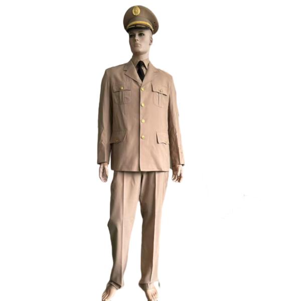 Polyester Cotton Fabric Khaki Shirts And Trousers Ceremonial Suit For Men