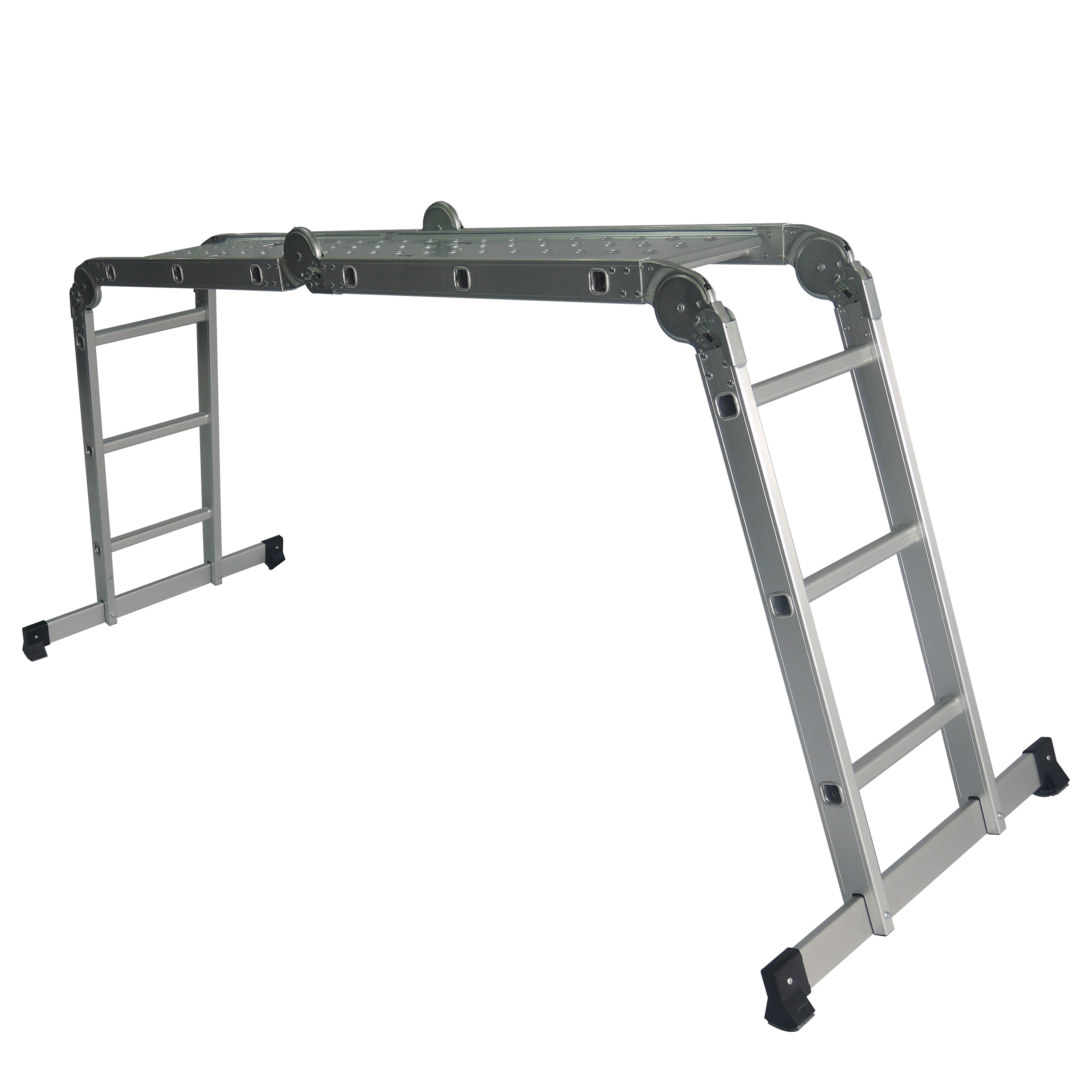 Household 4x3 Aluminium Stool Ladder With Non Marring Feet Stable Performance