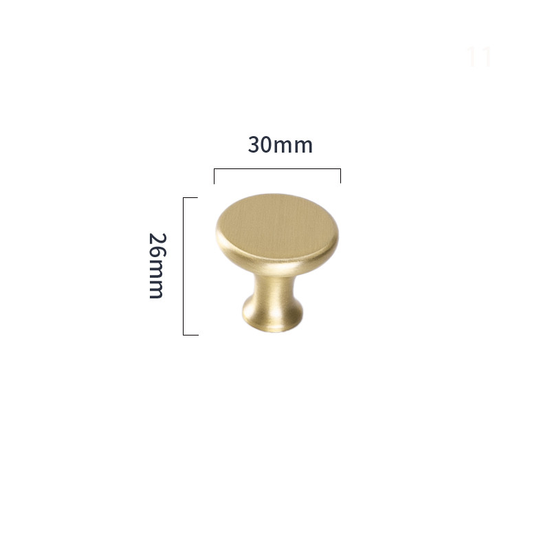 Modern Furniture Hardware Brass Cabinet Pull Handles Drawer Door Handle 30*26mm