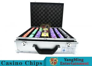 China Stripe Suited Casino Poker Chip Set , 12g Poker Chip Sets With Denominations on sale