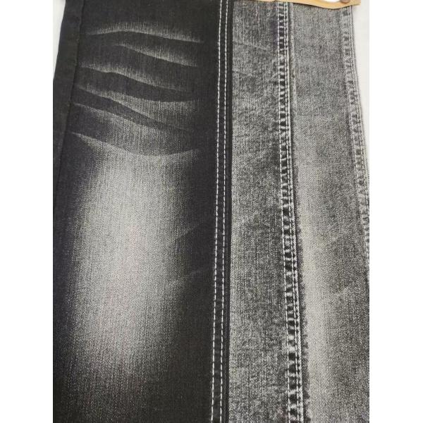 BLACK/BLACK 75%Cotton High Spandex slub 9.4oz Denim Fabric 9.4oz for lady jeans