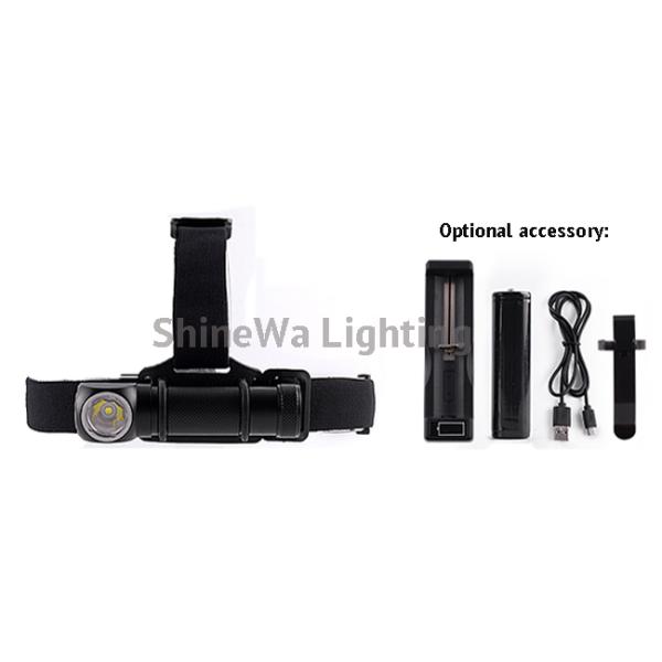 Brightest LED Headlamp Flashlight / High Lumen Head Torch With Rechargeable Battery