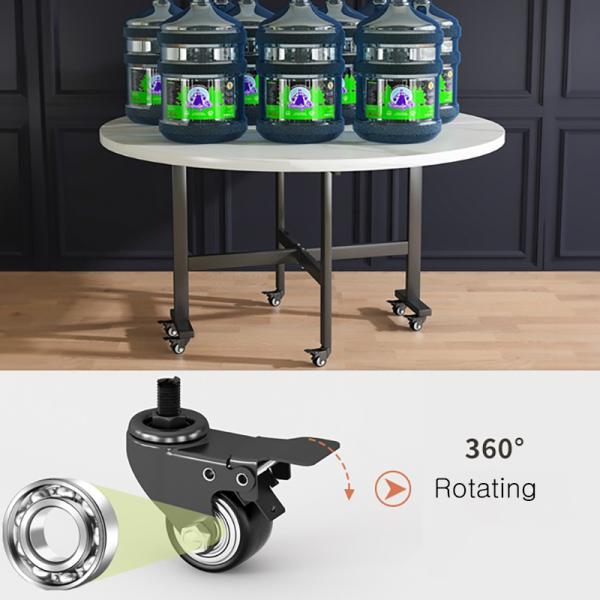 Modern Design Style Dining Table Luxury Nordic Round Drop Leaf Party Platform with Wheels