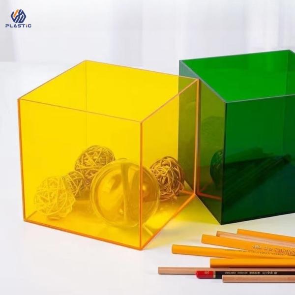 Glossy Finish Colored Acrylic Storage Box Sleek Design Acrylic Cosmetic Box