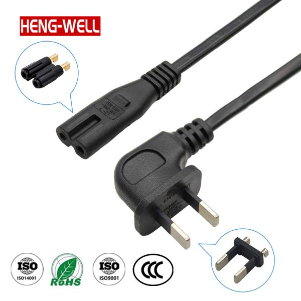 HENG-WELL 2 Pin C7 Wiring Cord CCC Certified Audio Device Extension with Custom Logo Printing for Home Appliance Use Made China