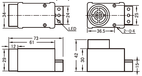 White Liquid Level Inductance Proximity Sensor JWK Sensitivity Plastil ABS