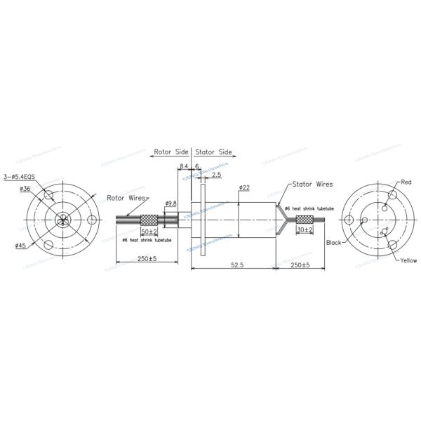 IP54 Capsule Slip Ring With Rotary Electric Joint For Central Air Condition System