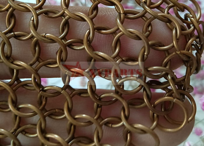 Fashion Interior Design Metal Ring Mesh Curtain By Hand Woven