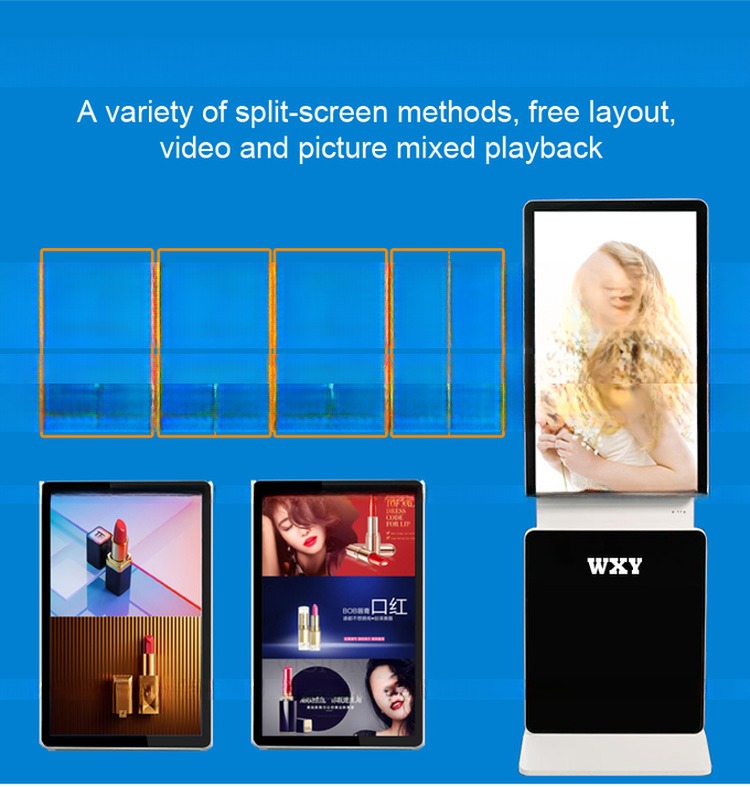 65" inch wireless WIFI digital LCD advertising screen ground standing