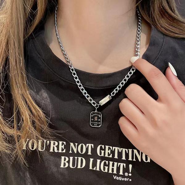 Party Mens Gold Chain Stainless Steel Custom Logo Cuban Mens Necklace