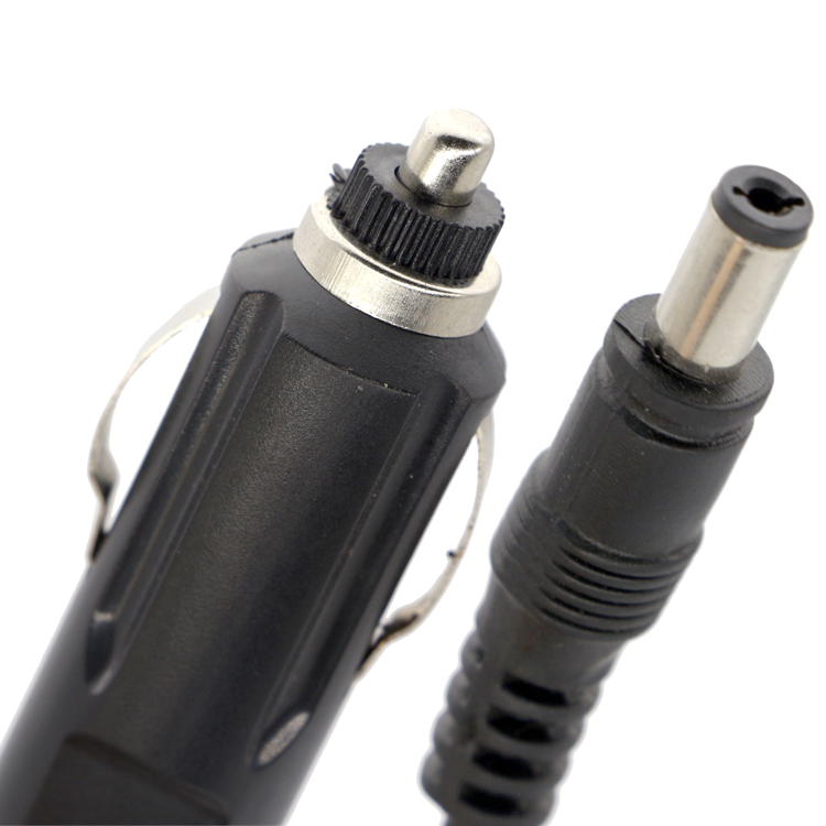 12V 3A 5.5x2.1mm Cigarette Lighter Male Plug to DC Car Charger Cable